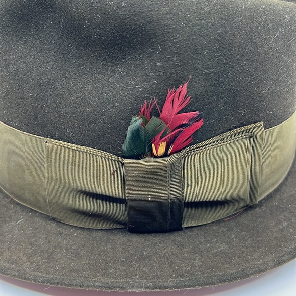 Vintage Mallory Fifth Avenue by Stetson Fedora Hat 100% Wool - Picture 6 of 12